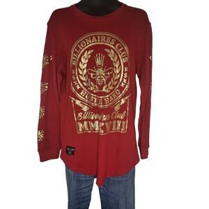 Switch Remarkable Billionaire Club Hustle Hard Sz M Long Sleeve Waffle Knit Shir